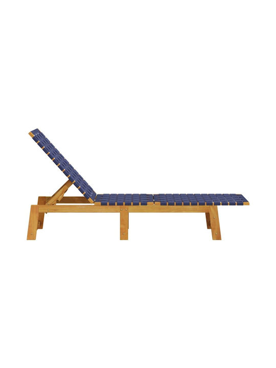 Ξαπλώστρα Ξύλινη Navy Μπλε 202x55x30εκ.