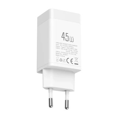 Uniq Încărcător Fără Cablu GaN și Cablu USB-C 45W Livrarea energiei Albς