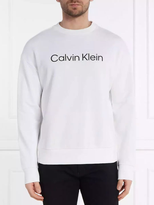 Calvin Klein Bluza pentru bărbați cu mâneci lungi Bright White