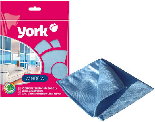 York Кърпичка за почистване с микрофибър за сини прозорци 30x30 см