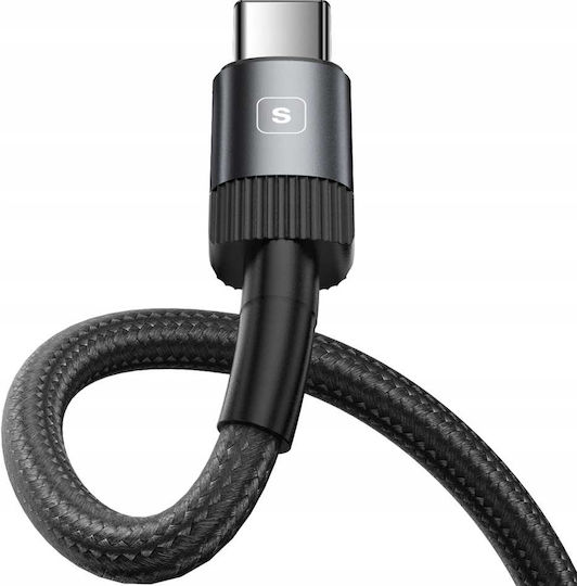 Spacecase USB 2.0 Cable USB-C male - USB-A Μαύρο 2m 121290