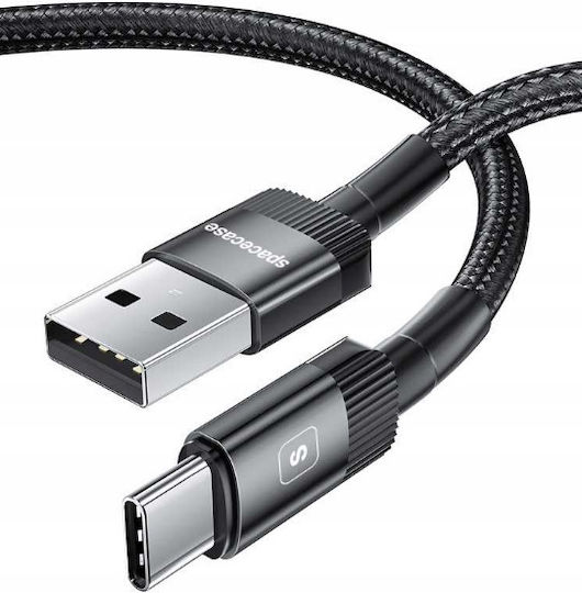 Spacecase USB 2.0 Cable USB-C male - USB-A Μαύρο 2m 121290