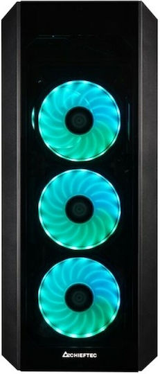 Chieftec Scorpion 3 Gaming Midi-Turm Computergehäuse mit RGB-Beleuchtung Schwarz