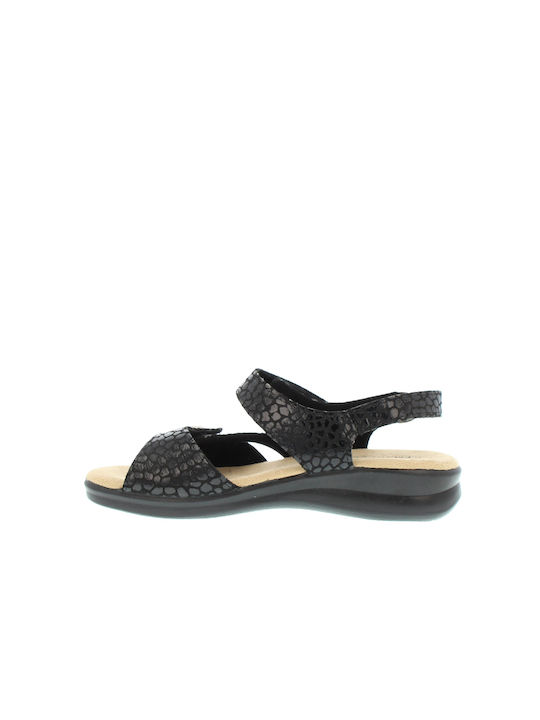 Emanuele Women's Flat Sandals Anatomic in Black Color