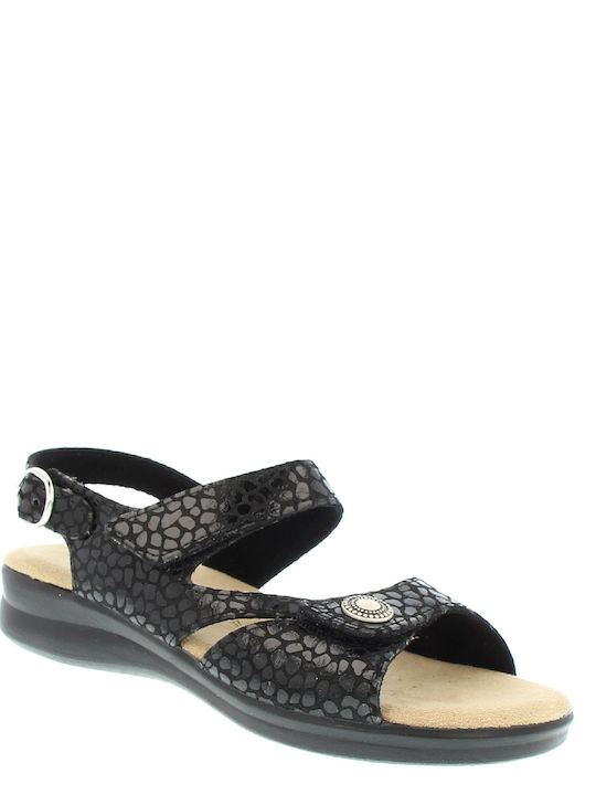 Women's Flat Sandals Anatomic in Black Color