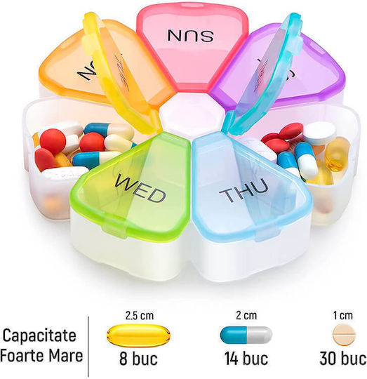 Edman Daily Organizator Pastile Multicolor
