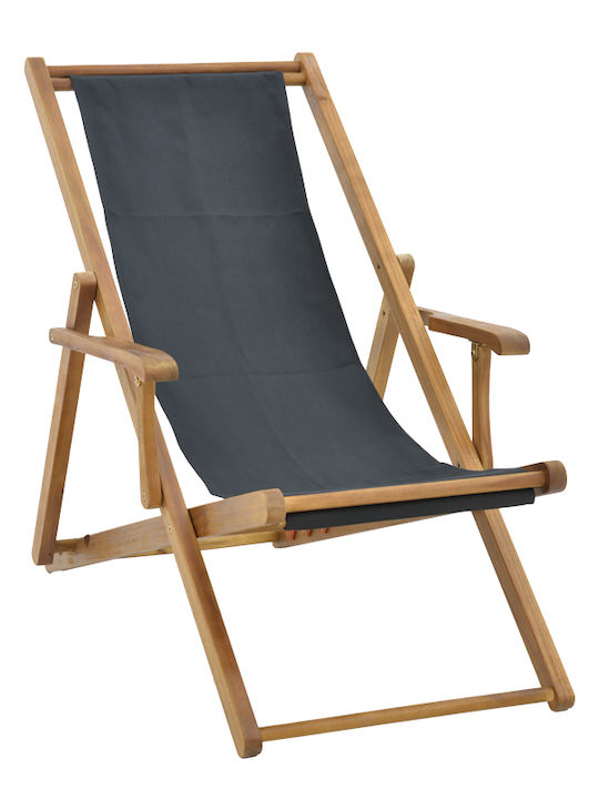 Deckchairs Xurian Wooden Black 67x108x104cm