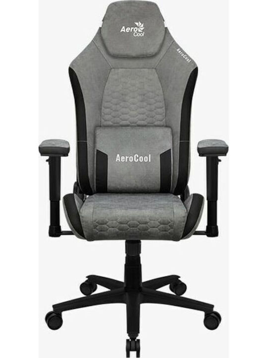 Aerocool Crown AeroSuede Υφασμάτινη Καρέκλα Gaming με Ρυθμιζόμενα Μπράτσα stone grey