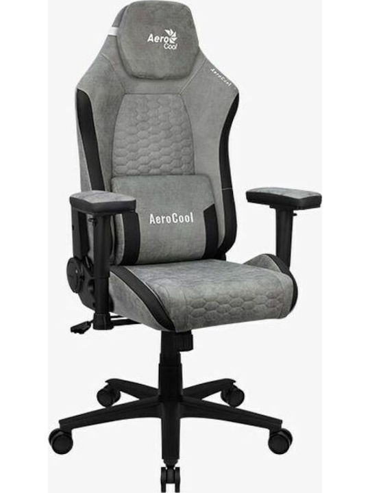 Aerocool Crown AeroSuede Υφασμάτινη Καρέκλα Gaming με Ρυθμιζόμενα Μπράτσα stone grey
