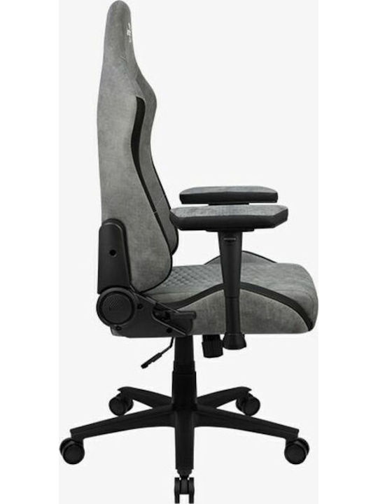 Aerocool Crown AeroSuede Υφασμάτινη Καρέκλα Gaming με Ρυθμιζόμενα Μπράτσα stone grey