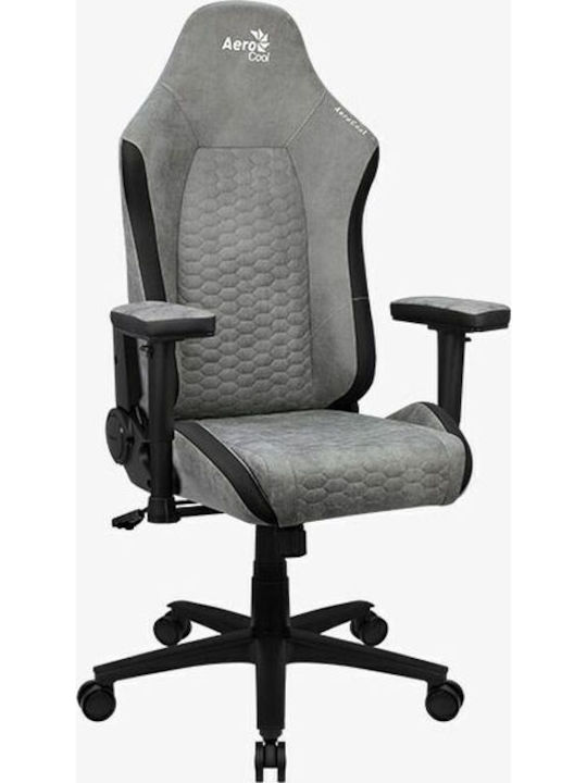 Aerocool Crown AeroSuede Υφασμάτινη Καρέκλα Gaming με Ρυθμιζόμενα Μπράτσα stone grey