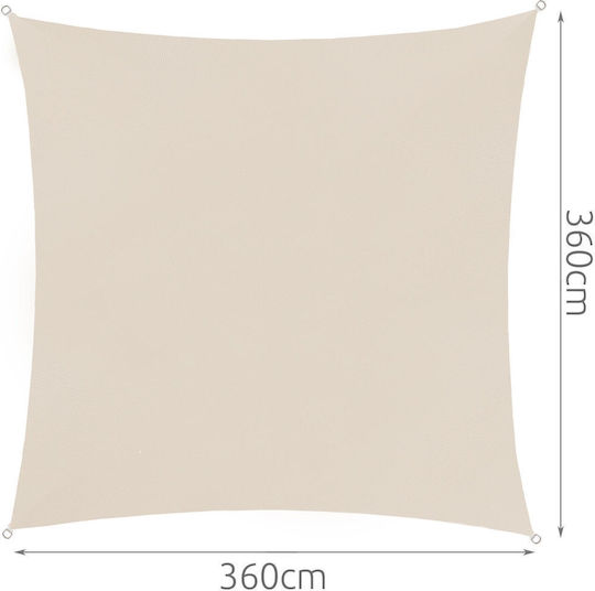 Platz Sonnensegel Ecru 3.6x3.6m 180gr/m²
