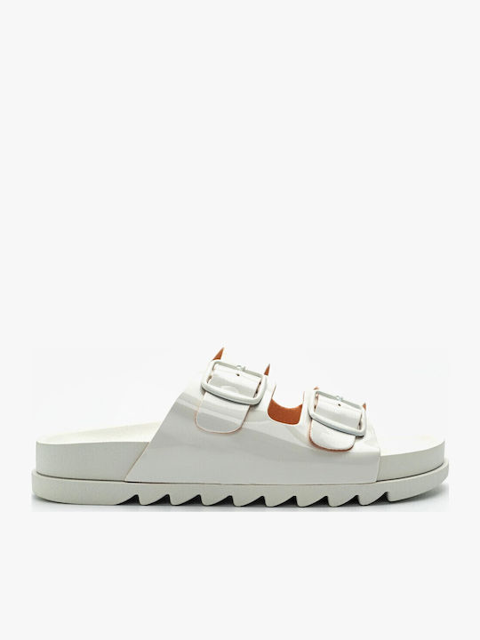 Women's Flat Sandals in White Color