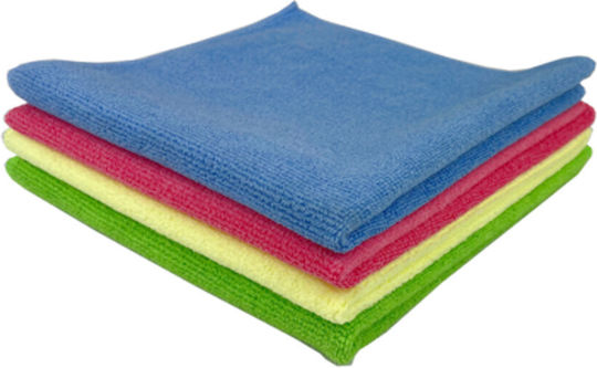York Cleaning Cloths with Microfibers General Use Red 30x30cm 10pcs