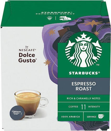Starbucks Capsules Espresso Compatible with Machine Dolce Gusto 12caps,tobolek