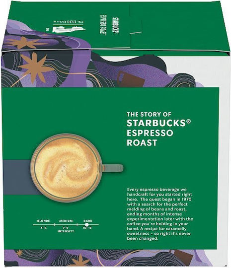 Starbucks Capsules Espresso Compatible with Machine Dolce Gusto 12caps,tobolek