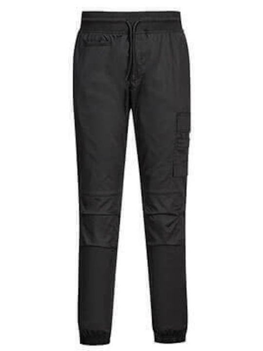 Portwest Men's Sweatpants with Rubber Black