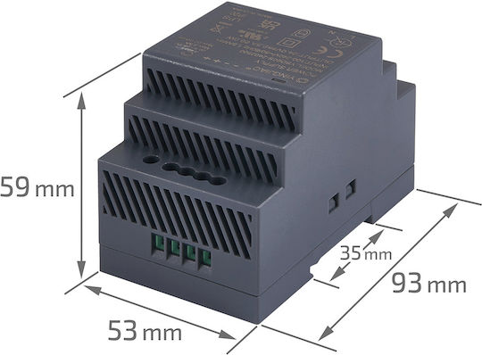 Τροφοδοτικό Ράγας με Έξοδο 24V και Ισχύ 60W 2.5A