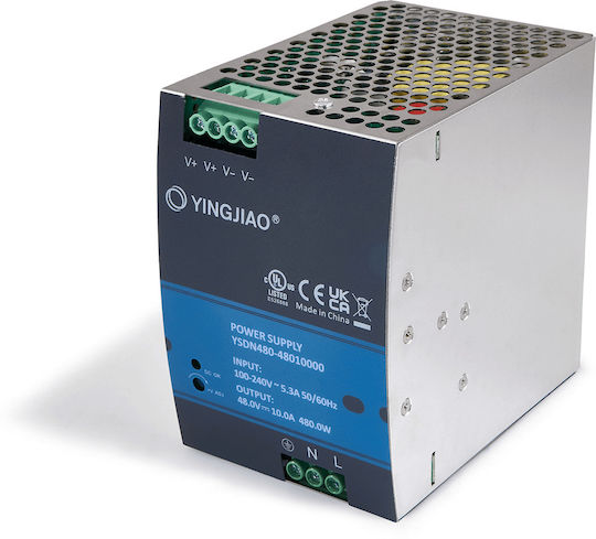 Τροφοδοτικό Ράγας με Έξοδο 48V και Ισχύ 480W 10A