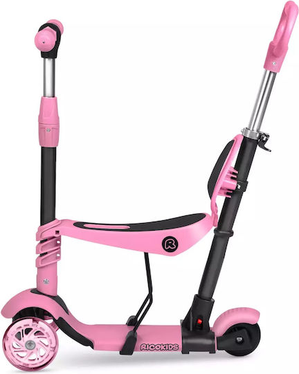 Ricokids Παιδικό Πατίνι Todi Τρίτροχο με Κάθισμα Ροζ