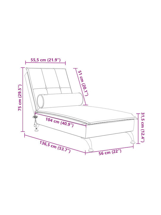 Recliner Catifea Verde L136.5xW56xH75buc