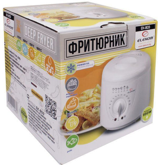 Elekom EC-803 Фритюрник 1лт Бяла