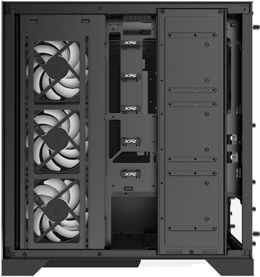 Adata Invader X Геймърско бюро Пълна кула Компютърна кутия със страничен прозорец Черен