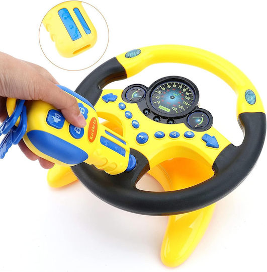 Steering Wheel 1Pc with Lights and Sounds for 36+ Months Yellow 1026-03A
