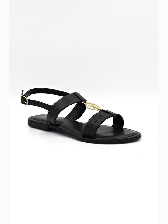 U.S. Polo Assn. Women's Flat Sandals in Black Color