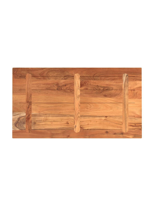 vidaXL Rectangular Office Desk Surface made of Solid Wood Brown 120x50x2.5cm 370921 1pcs