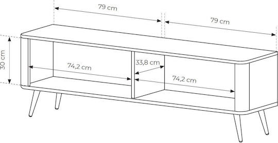 Έπιπλο Τηλεόρασης Lante Μπεζ Μ163xΠ38xΥ51cm
