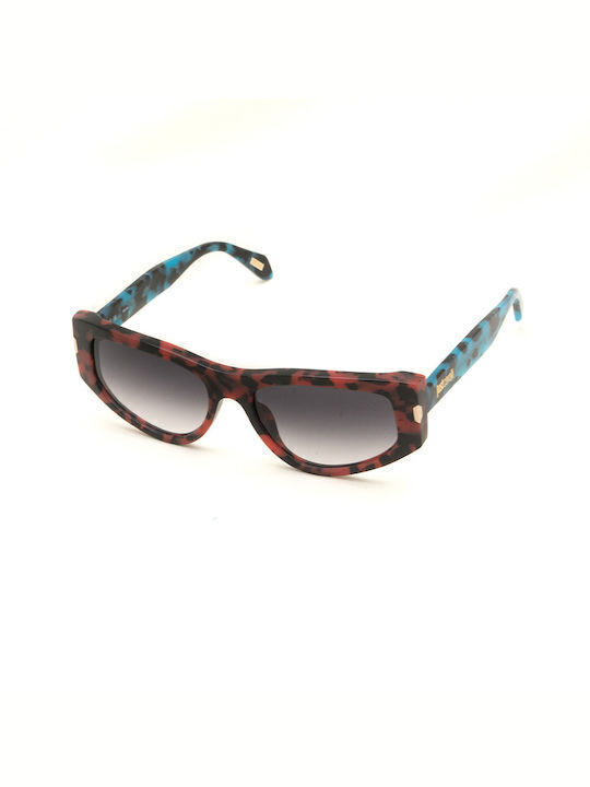 Just Cavalli Women's Sunglasses with Brown Tartaruga Plastic Frame and Gray Gradient Lens