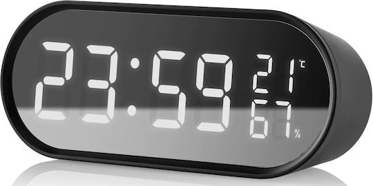 Hyundai Ac331b Tabletop Digital Clock with Alarm Black