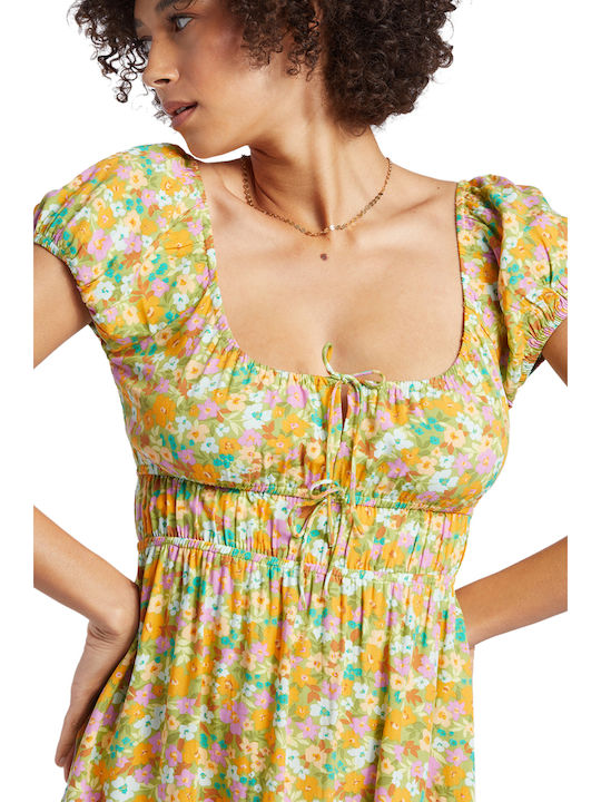 Sun Kissed Καλοκαιρινό Mini Φόρεμα Palm Green