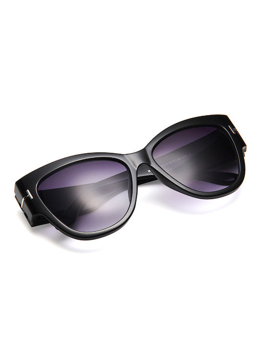 Techsuit Sunglasses 9778 Women Pc Frame Lens Cat Eye Black Leopard Brown