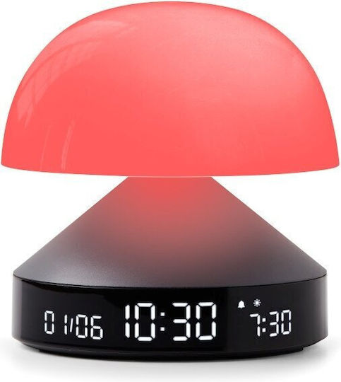 Lexon Mina Sunrise Tischuhr Digital LED Metallisch mit Wecker Grau LR153MX