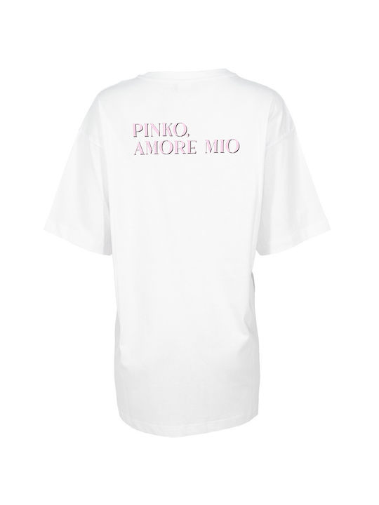 Pinko Damen Oversized T-shirt White