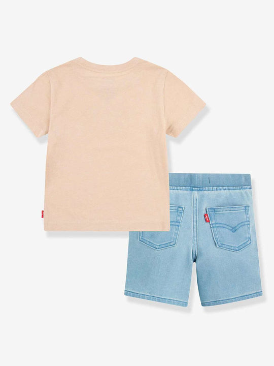 Levi's Kids Set with Shorts Summer 2pcs beige