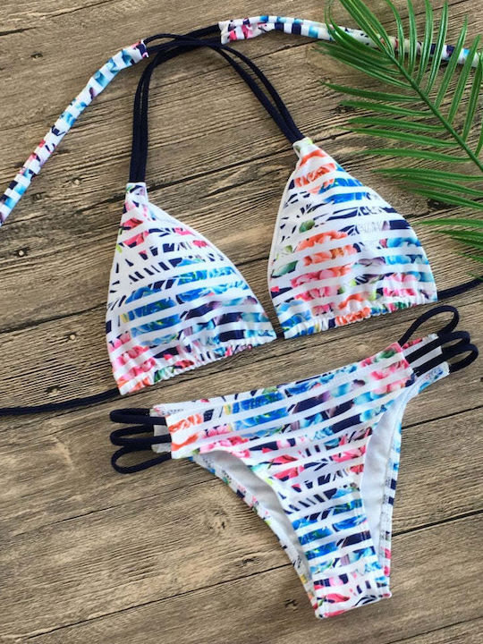 Set Bikini Triunghi Floral