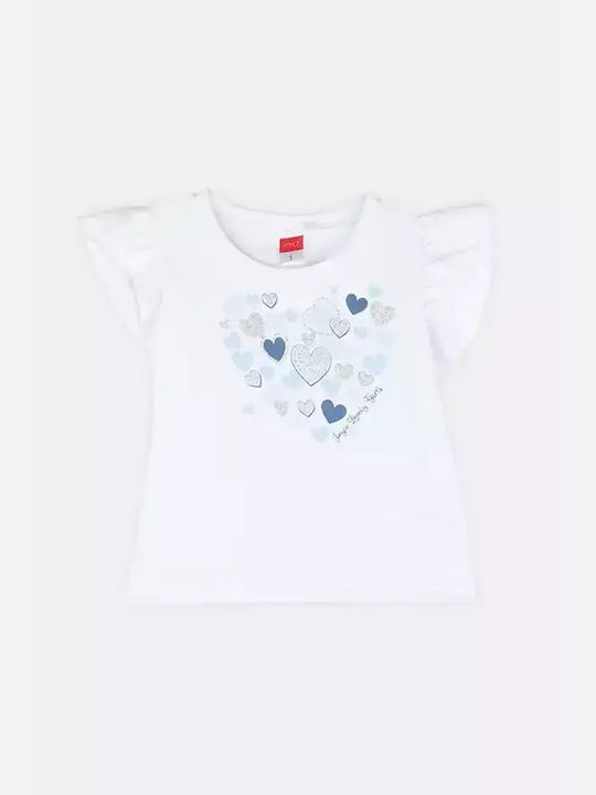 Joyce Kids Set with Shorts Summer 2pcs White Hearts