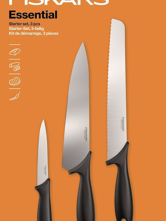 Fiskars Messerset aus rostfreiem Stahl 3Stück