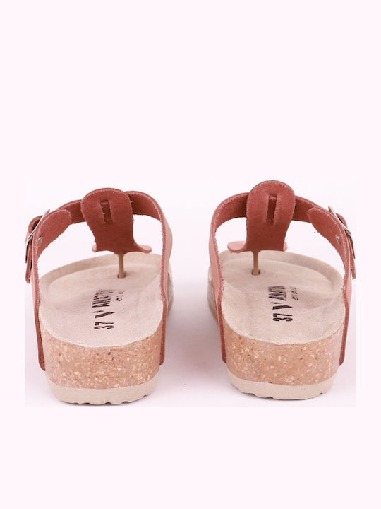 Women's Flat Sandals Anatomic in Pink Color