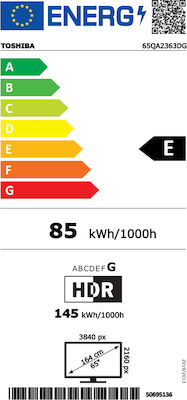 Toshiba Smart Τηλεόραση 65" 4K UHD LED 65QA2363DG HDR (2024)