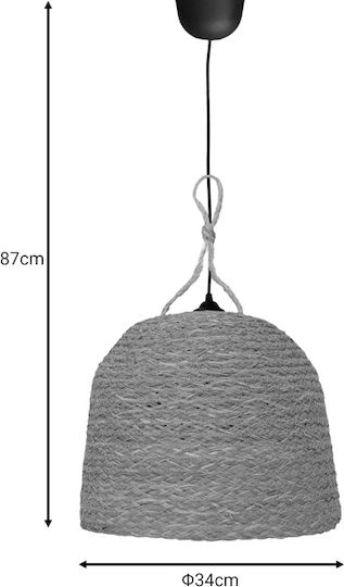 Inart Lamper Висящо Осветително Тяло Бежов Бохо 34x34x87см.