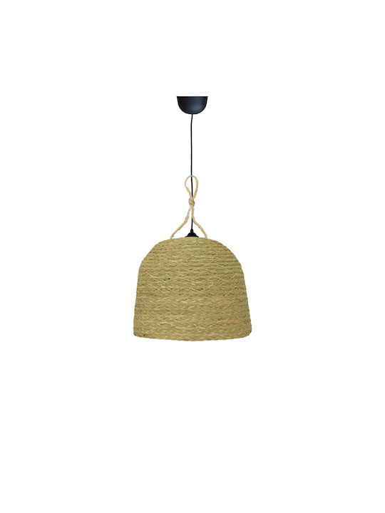 Inart Lamper Κρεμαστό Φωτιστικό Μπεζ Boho 34x34x87εκ.