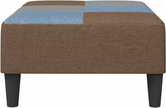 Hocker Fußhocker Gepolstert mit Stoff Patchwork 77x55x31cm