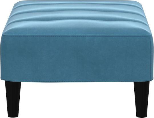 Hocker Fußhocker Gepolstert mit Samt Blue 77x55x31cm
