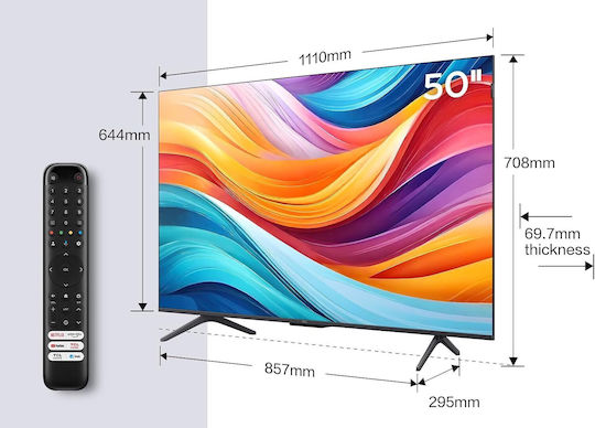 TCL Smart Fernseher 50" 4K UHD QLED T7B HDR (2024)