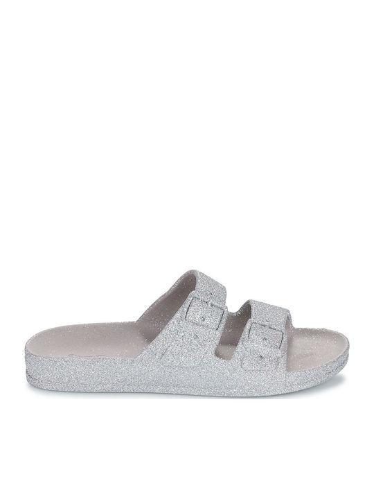 Frauen Flip Flops in Silber Farbe