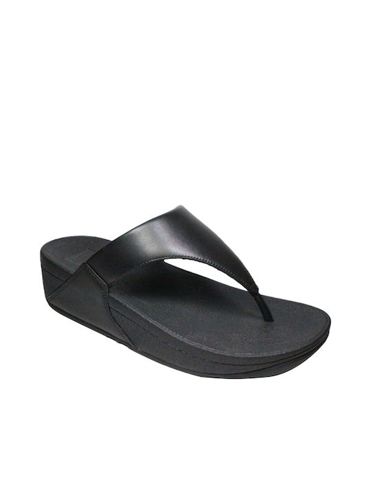 Fitflop Lulu Σαγιονάρες σε στυλ Πέδιλα με Πλατφόρμα σε Μαύρο Χρώμα